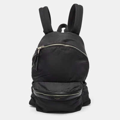 Pre-owned Saint Laurent Black Nylon City Backpack