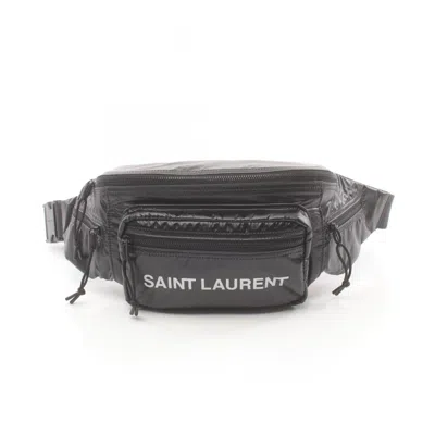 Pre-owned Saint Laurent Black Nylon Fanny Pack Sling Bag ()