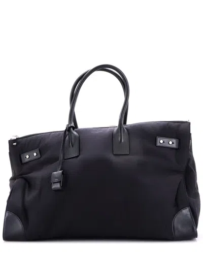 Pre-owned Saint Laurent Black Nylon Sac De Jour Duffle Bag 48h (authentic Pre-loved)