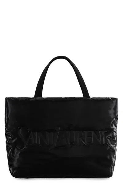Saint Laurent Black Nylon  Shopping Bag