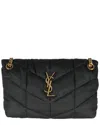 Saint Laurent Black Nylon Small Lou Puffer Chain Bag (authentic Pre-loved)