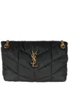 Saint Laurent Black Nylon Small Lou Puffer Chain Bag (authentic Pre-loved)