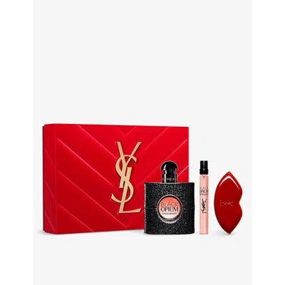 Saint Laurent Yves  Black Opium Eau De Parfum Gift Set In White