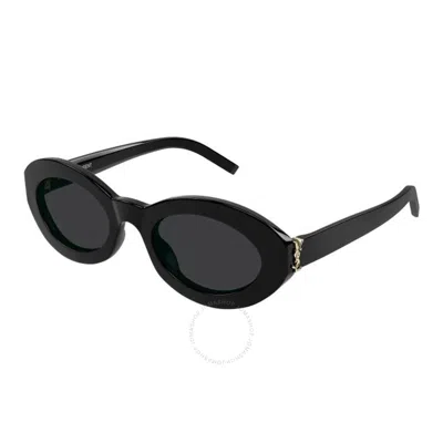 SAINT LAURENT SAINT LAURENT BLACK OVAL LADIES SUNGLASSES SL M136 001 52