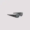 Saint Laurent Black Oval Shield Sunglasses