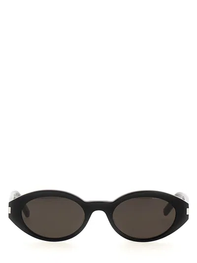 Saint Laurent Black Oval Sunglasses