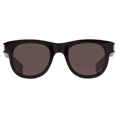 Pre-owned Saint Laurent Black Oval Unisex Sunglasses Sl 571 001 49 Sl 571 001 49