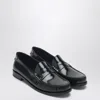 Saint Laurent Le Loafer Penny Slippers In Black
