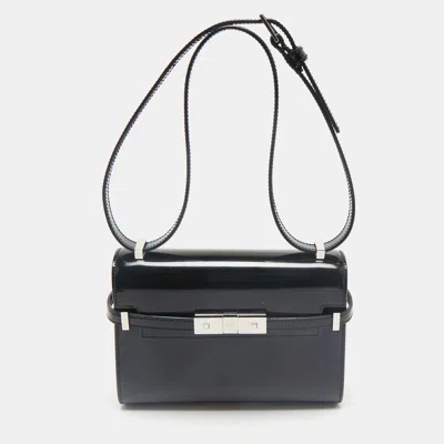 Pre-owned Saint Laurent Black Patent Leather Mini Manhattan Shoulder Bag
