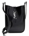 Saint Laurent Black Patent Leather Monogram Le 5 A 7 Vertical Mini Crossbody  (authentic Pre-loved) In Black