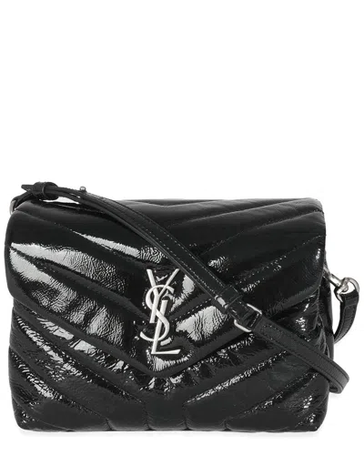 Saint Laurent Black Patent Leather Quilted Toy Loulou (authentic Pre-loved)