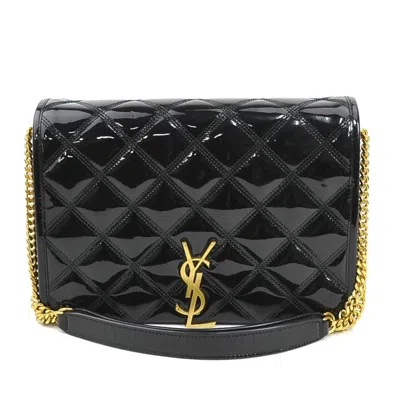 Pre-owned Saint Laurent Black Patent Leather Shoulder Bag ()