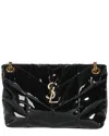 Saint Laurent Black Patent Leather Small Lou Puffer Chain Bag (authentic Pre-  Loved)