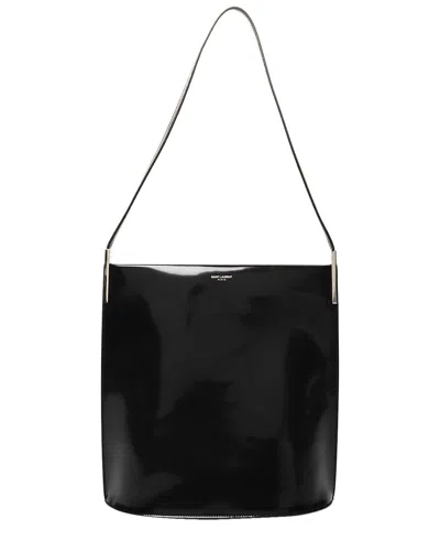Saint Laurent Black Patent Leather Suzanne Rigid Shoulder Bag (authentic Pre-  Loved)