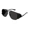 Saint Laurent Stylish Leather Spoiler Sunglasses For Men In Black