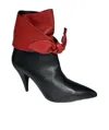 Saint Laurent Black Pointed Boots In Black