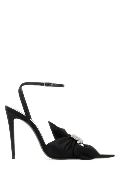 Saint Laurent Black Pointed Toe Heels