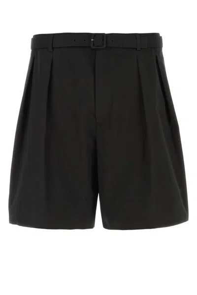 Saint Laurent Black Poplin Bermuda Shorts
