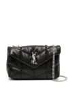 Saint Laurent Lou Puffer Toy Ysl Crossbody Bag In Quilted Leather In Black