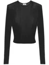 Saint Laurent Strickoberteil Mit Rundhalsausschnitt In Black