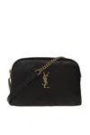 SAINT LAURENT BLACK QUILTED GABY POUCH HANDBAG WITH YSL MONOGRAM