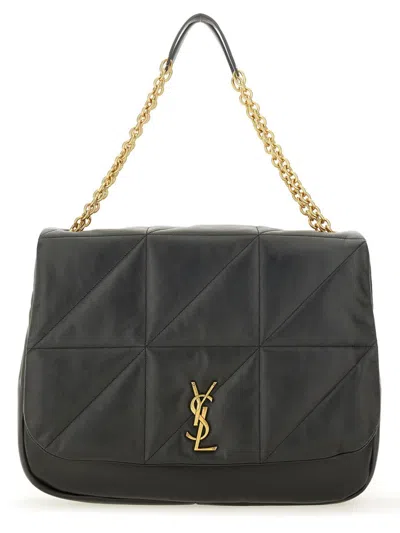 SAINT LAURENT SAINT LAURENT BLACK QUILTED LAMBSKIN CASSANDRE BAG