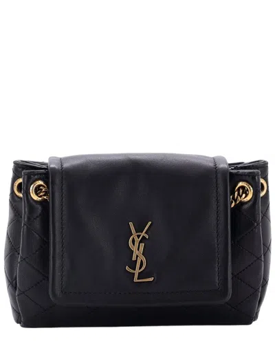 Pre-owned Saint Laurent Black Quilted Nolita Satchel Mini (authentic Pre-loved)