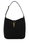 Saint Laurent Small Woven Shoulder Bag With Adjustable Strap In Black