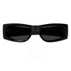 Saint Laurent Black Rectangular Ladies Sunglasses Sl M140 001 56
