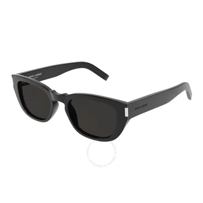 SAINT LAURENT SAINT LAURENT BLACK RECTANGULAR MEN'S SUNGLASSES SL 601 001 51