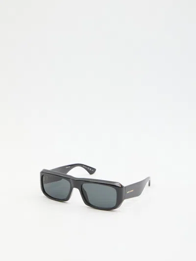 SAINT LAURENT SAINT LAURENT BLACK RECTANGULAR SUNGLASSES