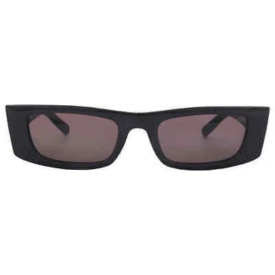 Pre-owned Saint Laurent Black Rectangular Unisex Sunglasses Sl 553s 001 52 Sl 553s 001 52