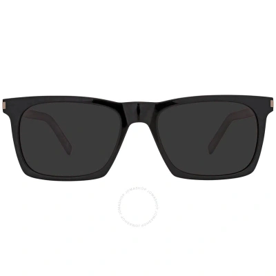 Saint Laurent Black Rectangular Unisex Sunglasses Sl 559 001 54