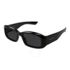 Saint Laurent Black Rectangular Unisex Sunglasses Sl 809 001 55