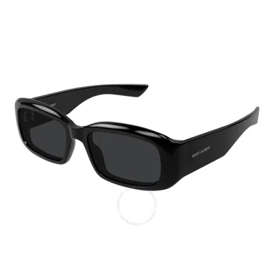 Saint Laurent Black Rectangular Unisex Sunglasses Sl 809 001 55