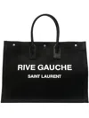 Saint Laurent Men's Rive Gauche Large Tote Bag In Black