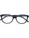 Saint Laurent Round-frame Glasses In Black