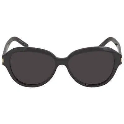 Pre-owned Saint Laurent Black Round Ladies Sunglasses Sl 400 001 58 Sl 400 001 58