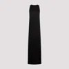 Saint Laurent Halterneck Gown In Black