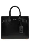 Saint Laurent Small Black Leather Handbag With Accordion Sides For Women In Black