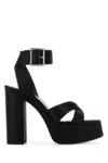 Saint Laurent Elegant Mini Satin Bianca Sandals With 12.5 Cm Heel Height