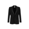 Saint Laurent Wool Blazer With Back Vent And Front Pockets In Black