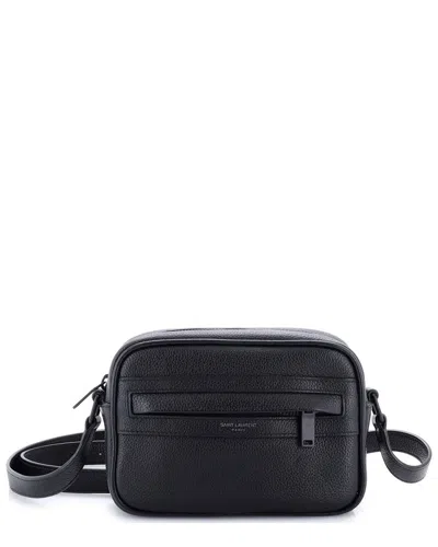 Saint Laurent Black Sheep Leather Camp Camera Bag Mini (authentic Pre-loved)