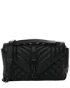 Saint Laurent Black Sheepskin Leather Tri-quilt College Bag (authentic Pre-  Loved)