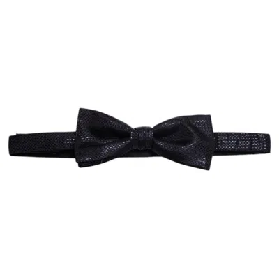 Pre-owned Saint Laurent , Black Shiny Structure Bow Tie