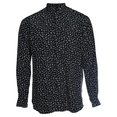 Pre-owned Saint Laurent , Black Shirt With Music Note Print
