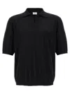 Saint Laurent Men Black Short Sleeved Wool Polo, Xl Luxury Polos For Men Darveys In Black