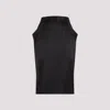 Saint Laurent Silk Skirt With Back Slit In Black