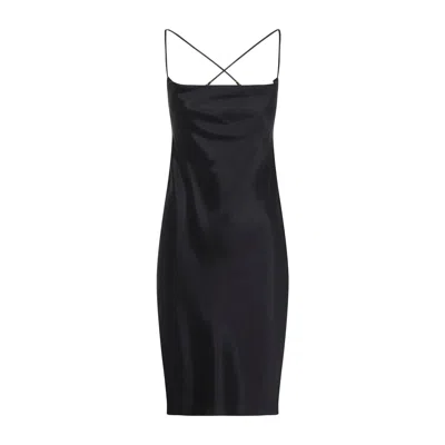 Saint Laurent Black Silk Mini Dress