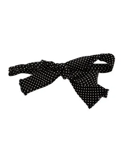 Pre-owned Saint Laurent Black Silk  Ribbon Hair Band